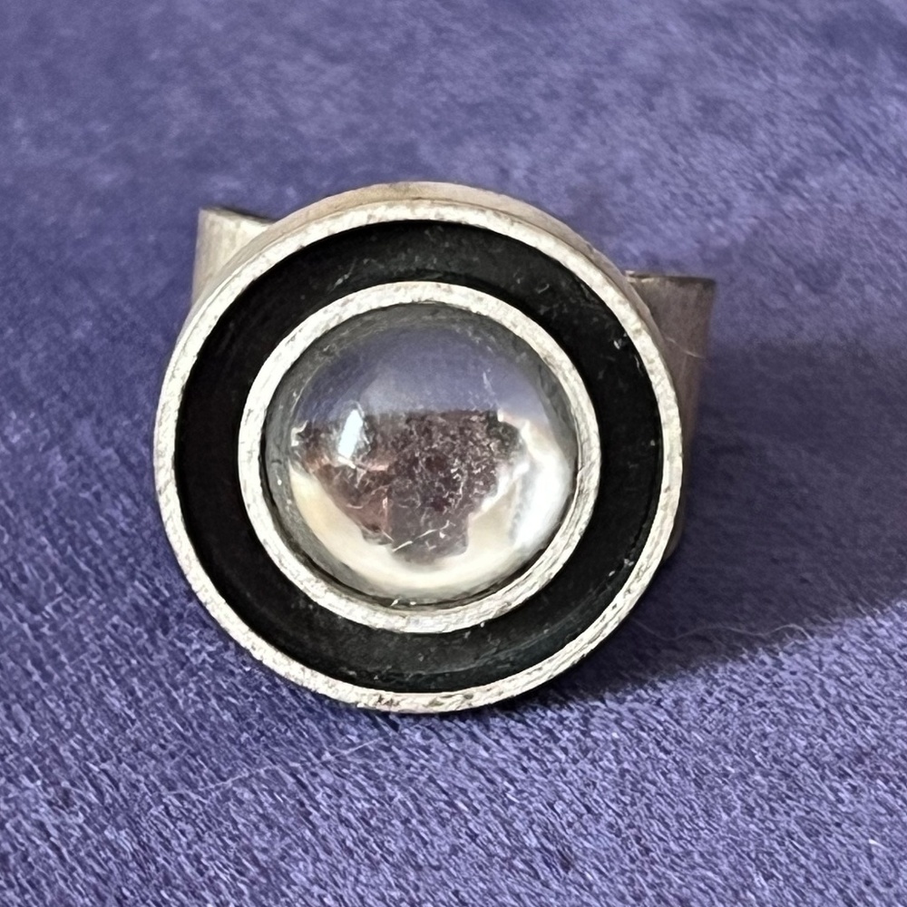 Vintage Modernist Ziggy Originals Nyc Ring Adjustable - Gem
